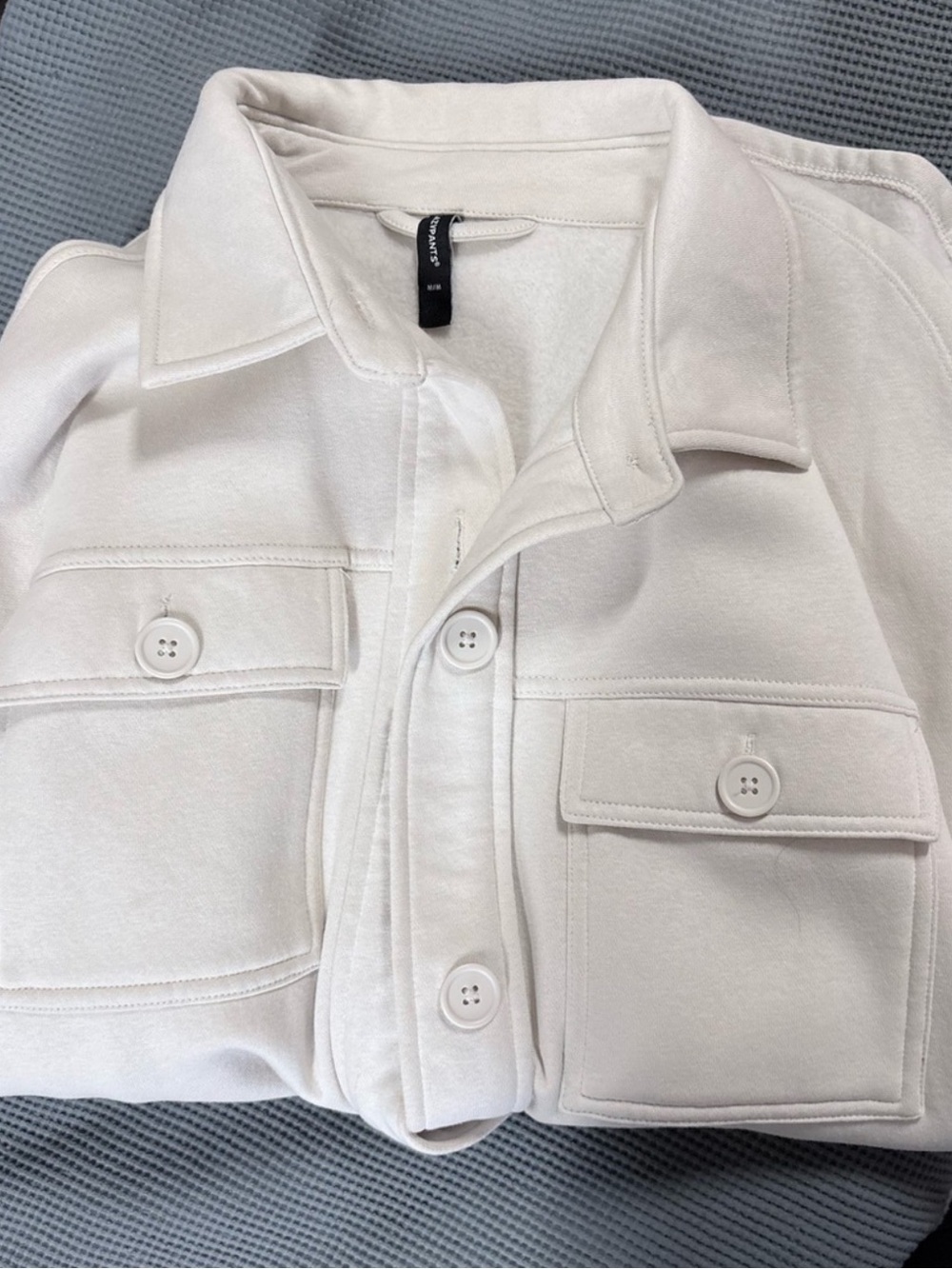 Women’s Cream Button-Up Utility Jacket